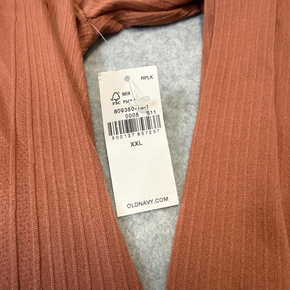 NWT Old Navy Women's Long Sleeve Shirt Top Fluid Seamless Rust Orange XXL Go-dry - Picture 4 of 8